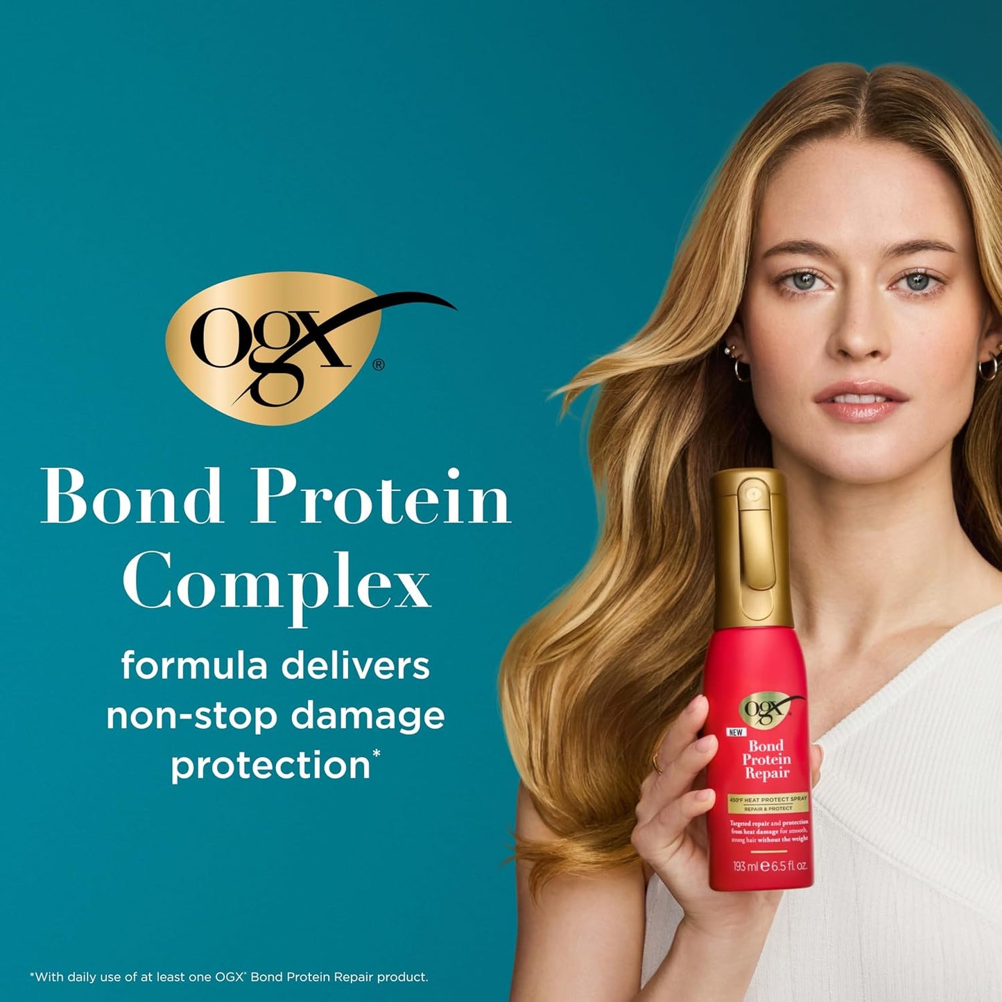 HotOGX Bond Protein Repair 450°F Heat Protect Spray for Hair 6.5 Fl Oz