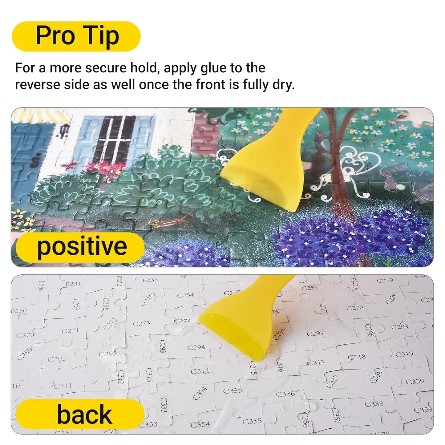 HotYAKAMOZ Clear Jigsaw Puzzle Glue with Precision Applicator – Non-Toxic, Quick Dry & Water-Soluble for Puzzles up to 5000 Pieces (200ML)