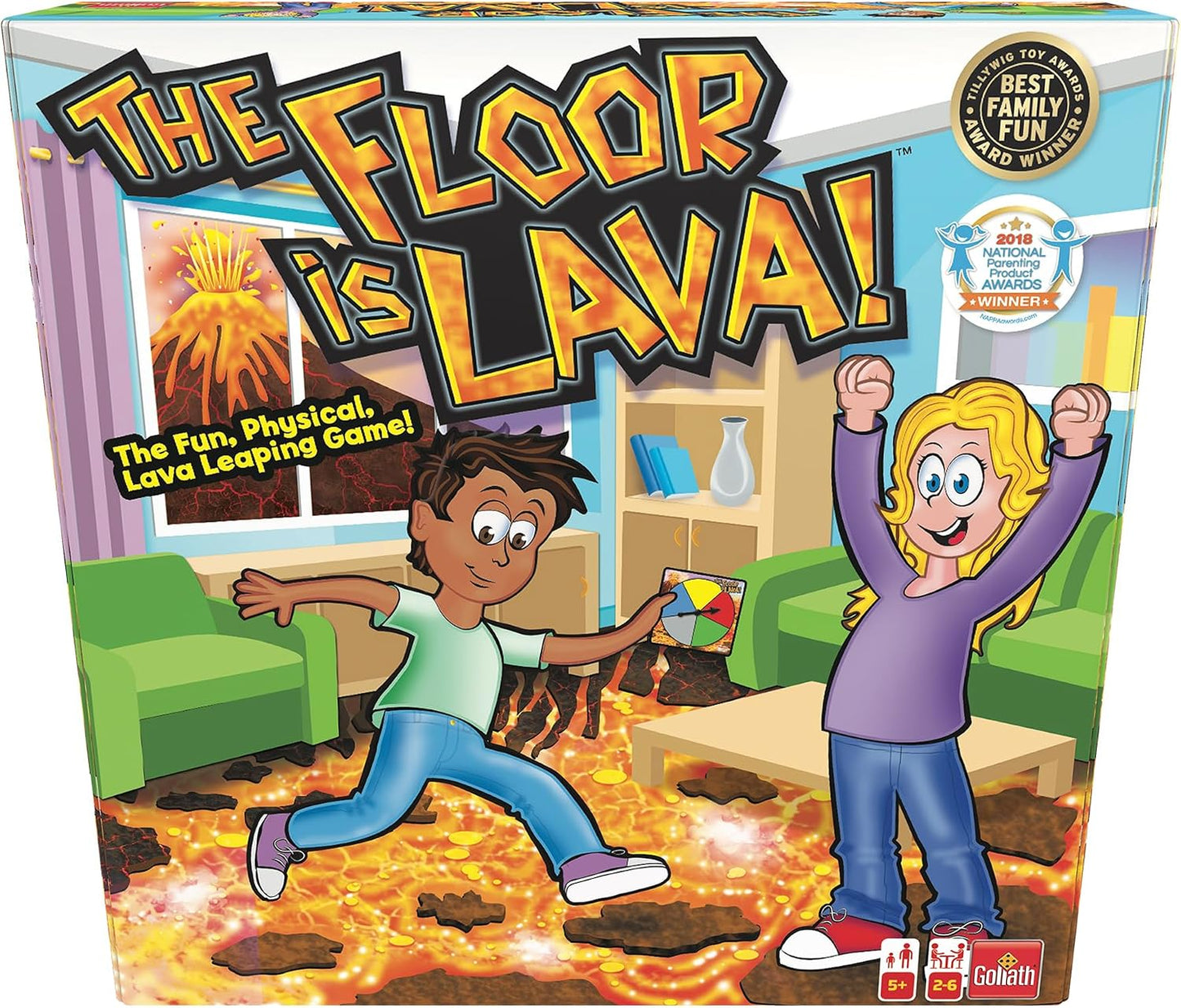 Hot Goliath The Original The Floor is Lava! Game by Endless Games - Interactive Game For Kids And Adults - Promotes Physical Activity - Indoor And Outdoor Safe - Classic Edition