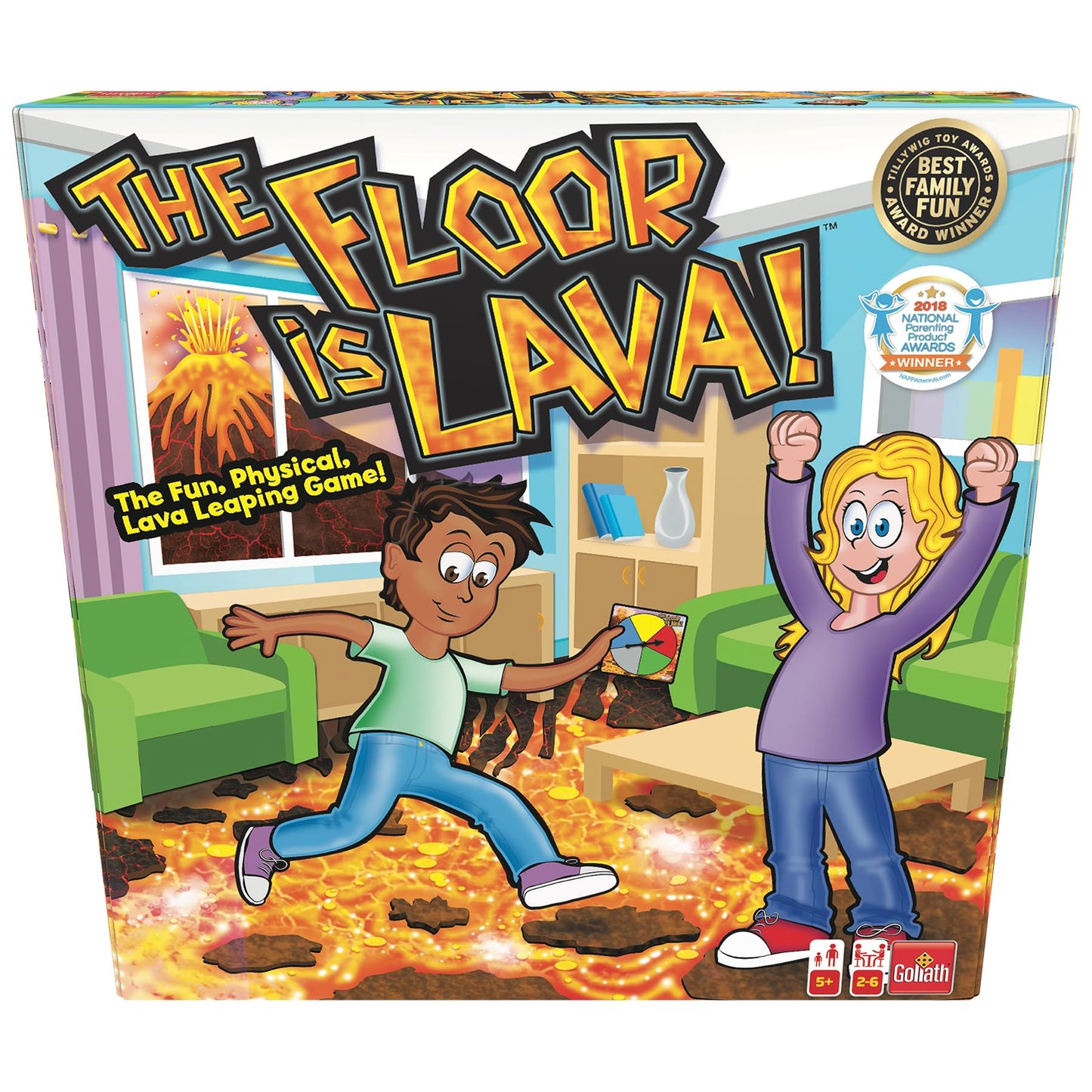 Hot Goliath The Original The Floor is Lava! Game by Endless Games - Interactive Game For Kids And Adults - Promotes Physical Activity - Indoor And Outdoor Safe - Classic Edition