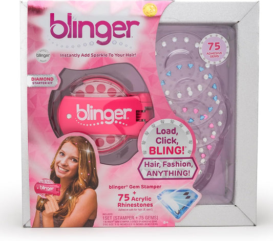 Hot blinger® Diamond Starter Set - Dreams – as seen on Shark Tank | 75 Colorful Rhinestone Gems | Hair Bling Styling Tool | Easy to Use | Hair-Safe Jewel | Perfect Gifts School Parties, Festivals