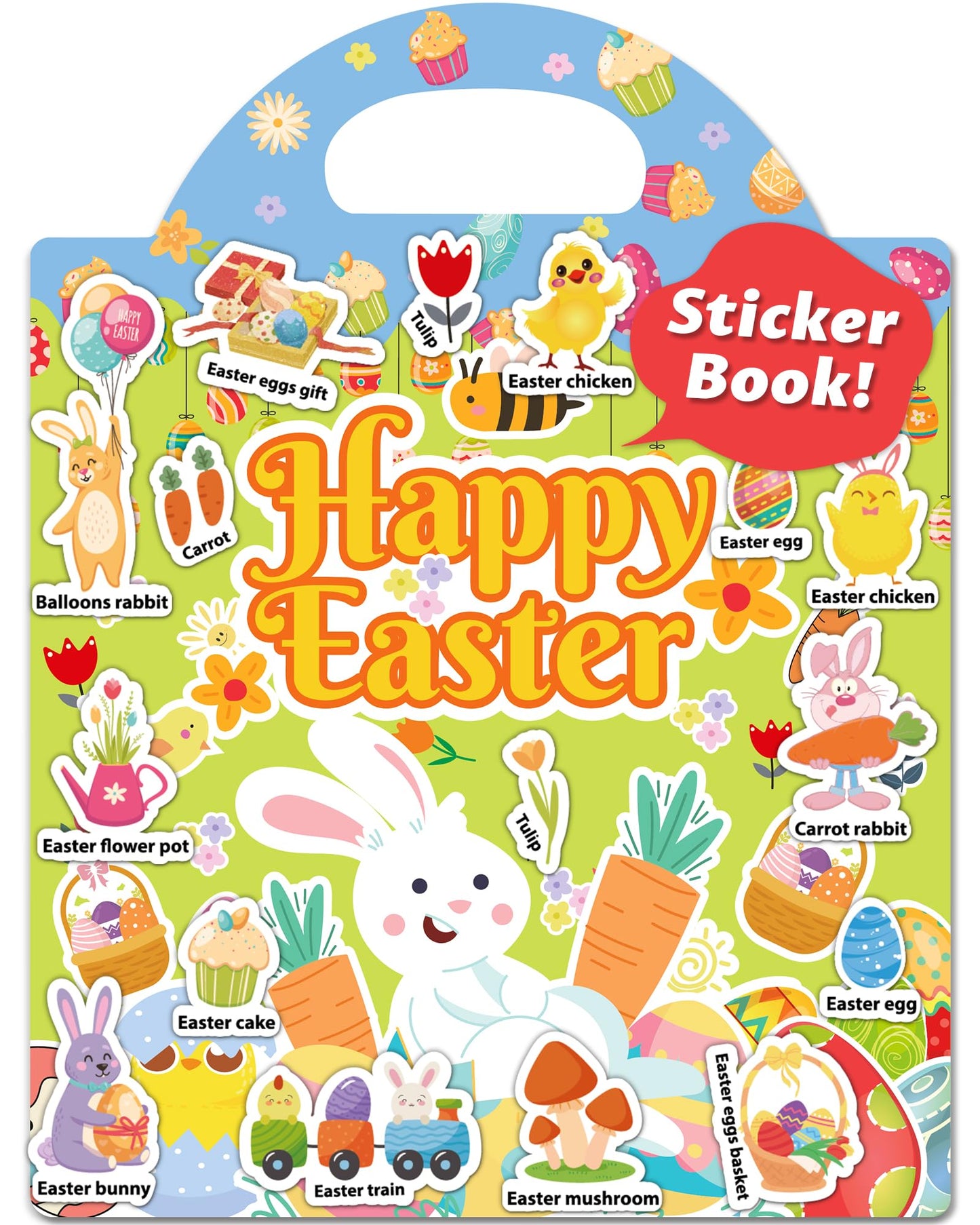 HotWalenced Reusable Sticker Book for Toddlers, Stickers for Kids, Toddler Sticker Book, Toddler Craft Activities, Toddler Travel Toys Boy Girl Birthday Gifts