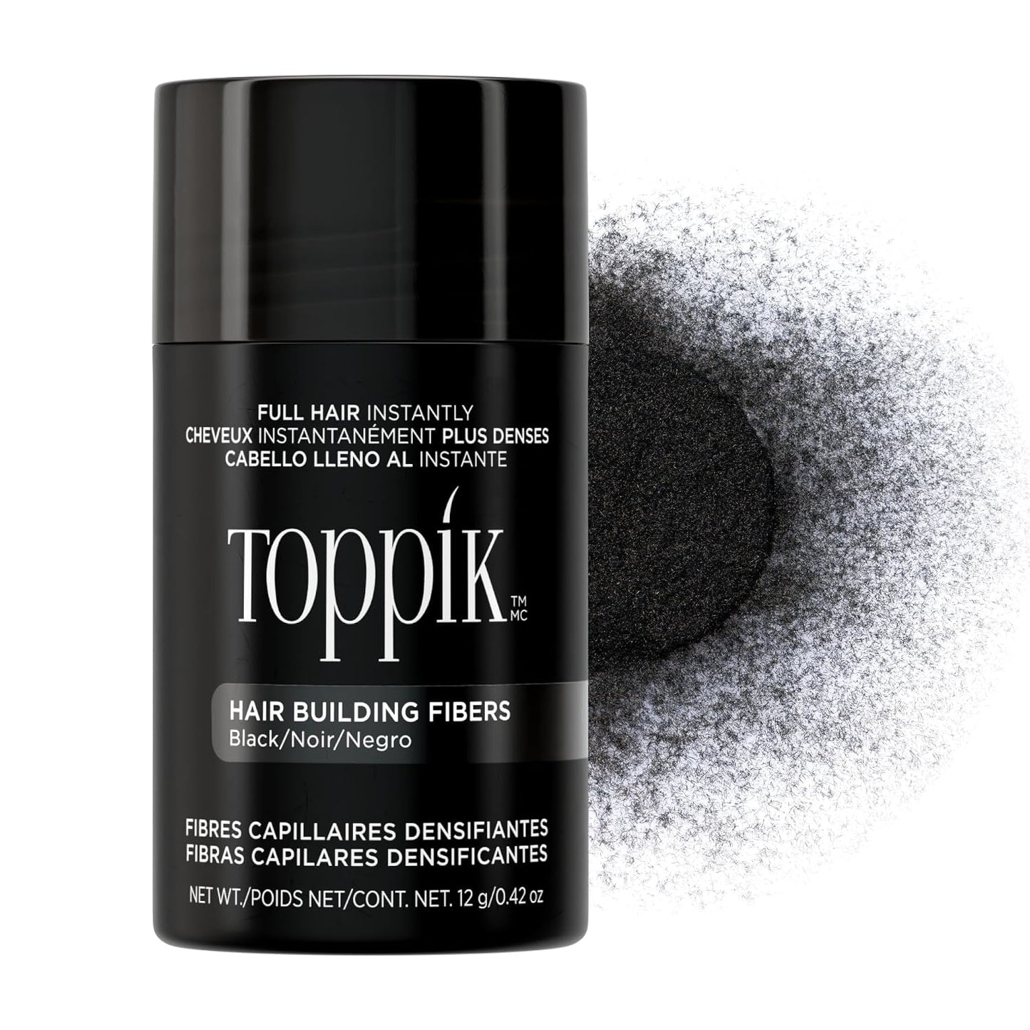 HotToppik Hair Building Fibers, Fill In Fine or Thinning Hair Instantly Thicker, Fuller Looking Hair 9 Shades,4 size options