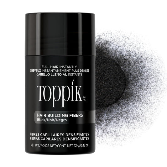 HotToppik Hair Building Fibers, Fill In Fine or Thinning Hair Instantly Thicker, Fuller Looking Hair 9 Shades,4 size options