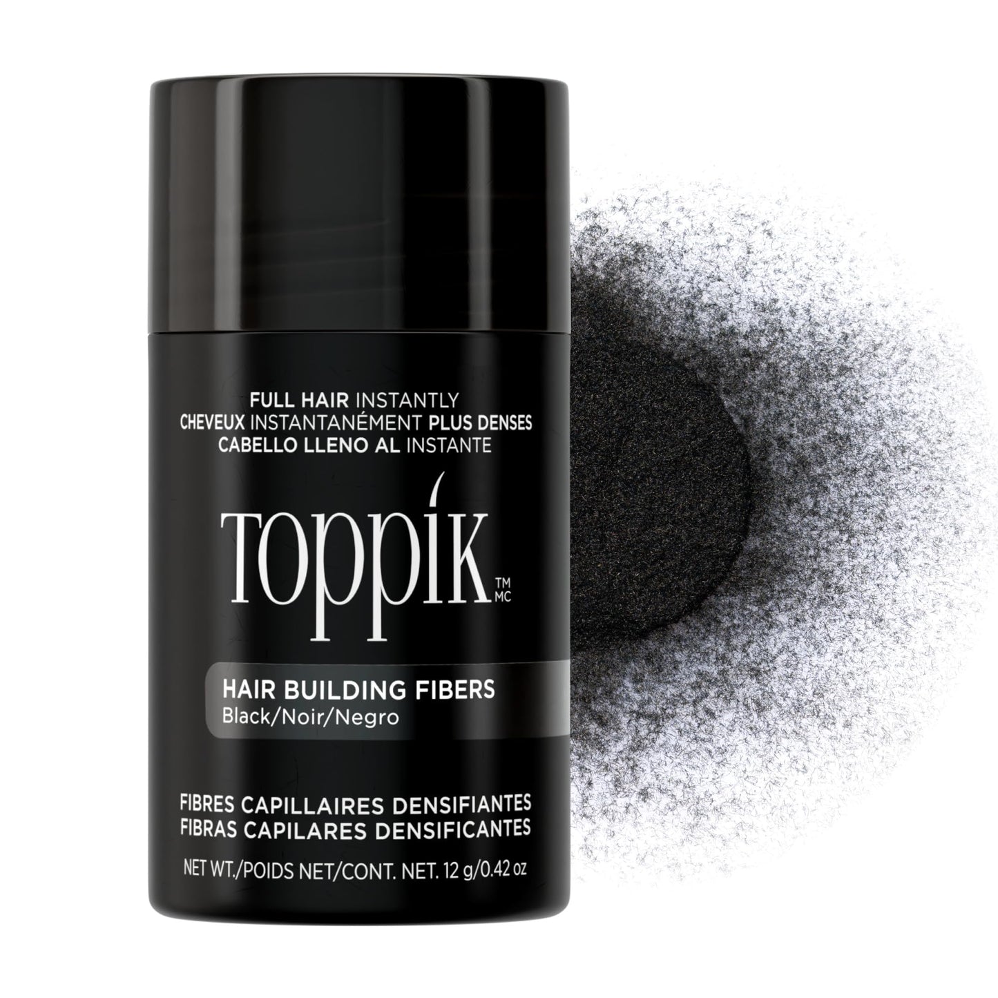 HotToppik Hair Building Fibers, Fill In Fine or Thinning Hair Instantly Thicker, Fuller Looking Hair 9 Shades,4 size options