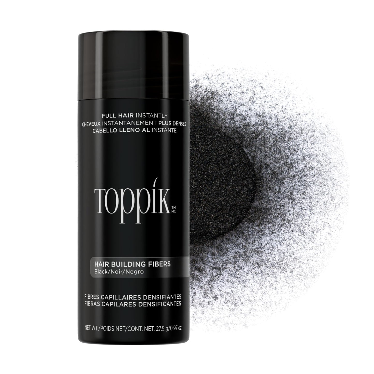 HotToppik Hair Building Fibers, Fill In Fine or Thinning Hair Instantly Thicker, Fuller Looking Hair 9 Shades,4 size options