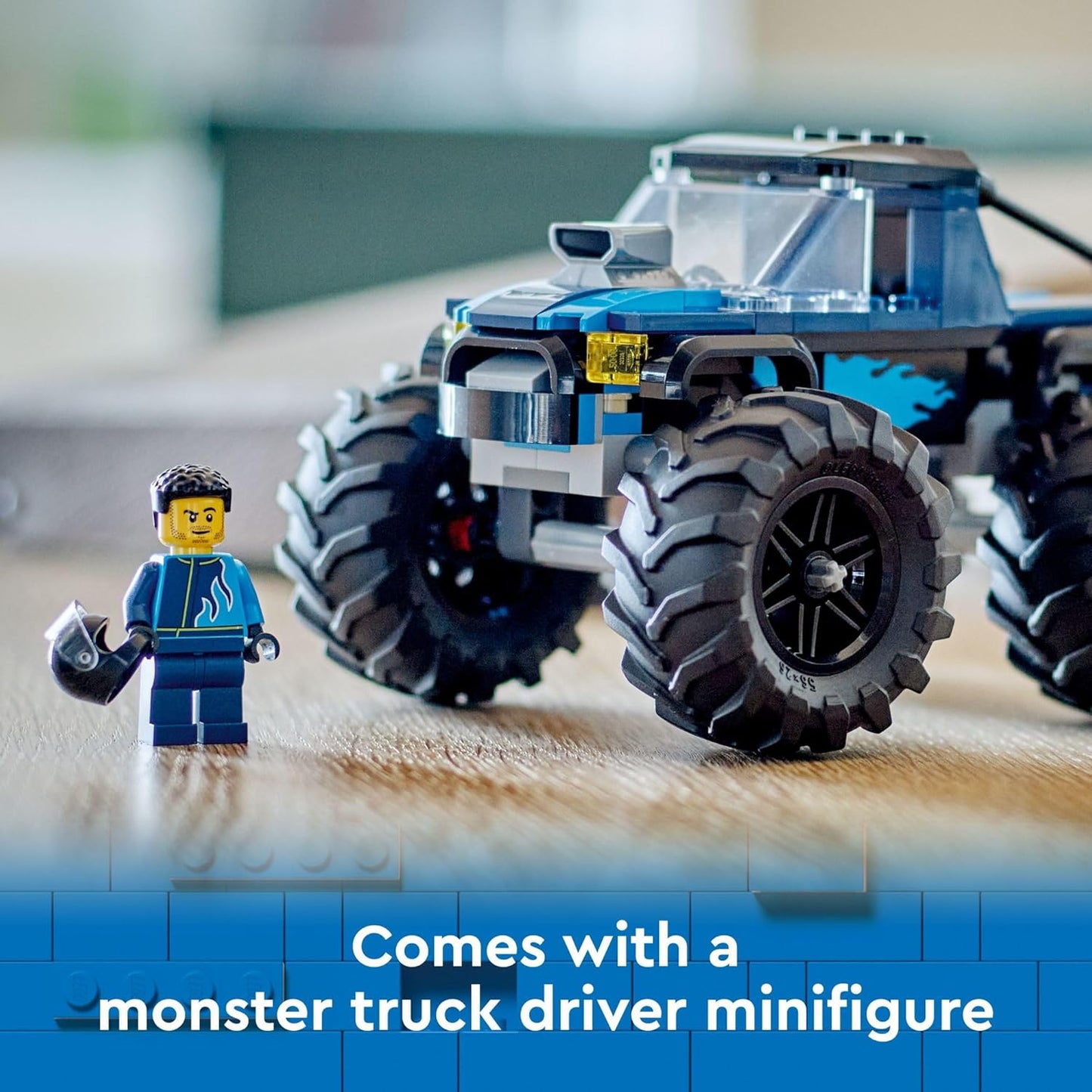HotLEGO City Blue Monster Truck Off-Road Toy Playset with a Driver Minifigure, Imaginative Toys for Kids, Fun Gift for Boys and Girls Aged 5 Plus, Mini Monster Truck, 60402
