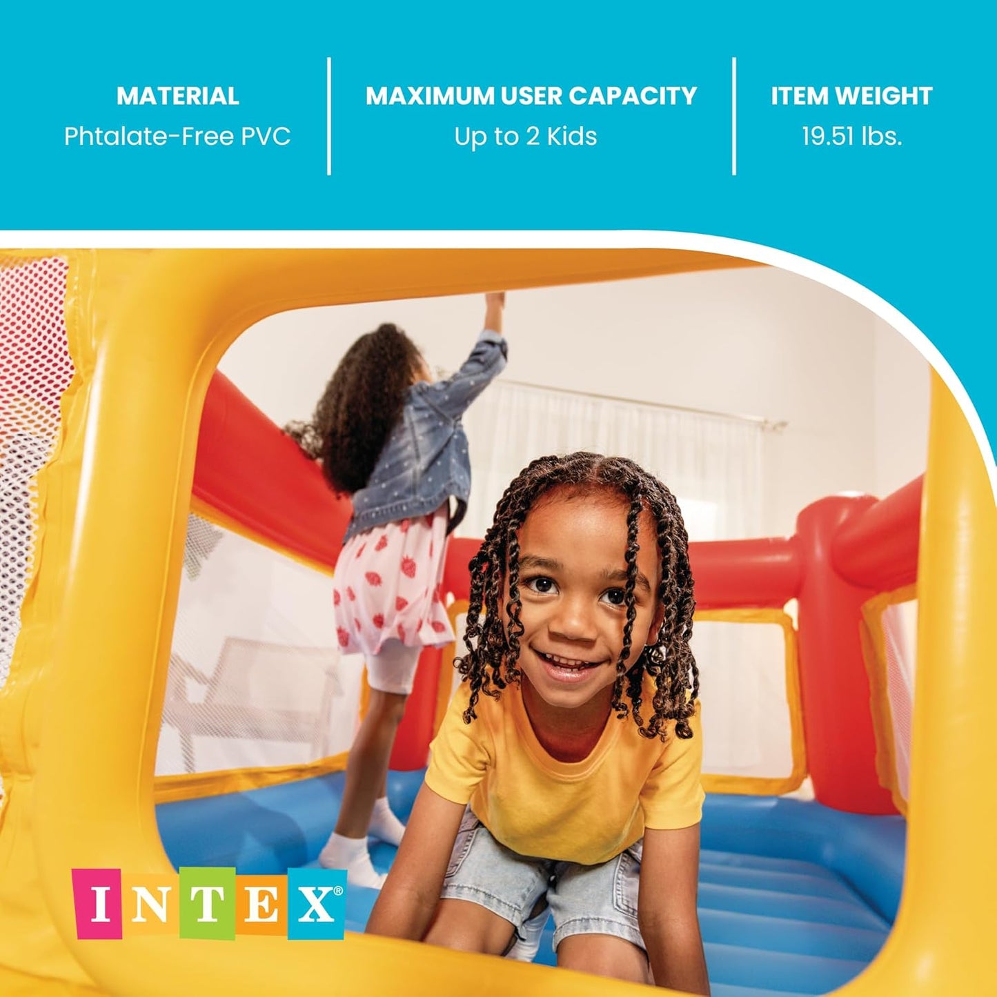 Hot Intex Inflatable Jump-O-Lene Playhouse Trampoline Bounce House for Kids Ages 3-6
