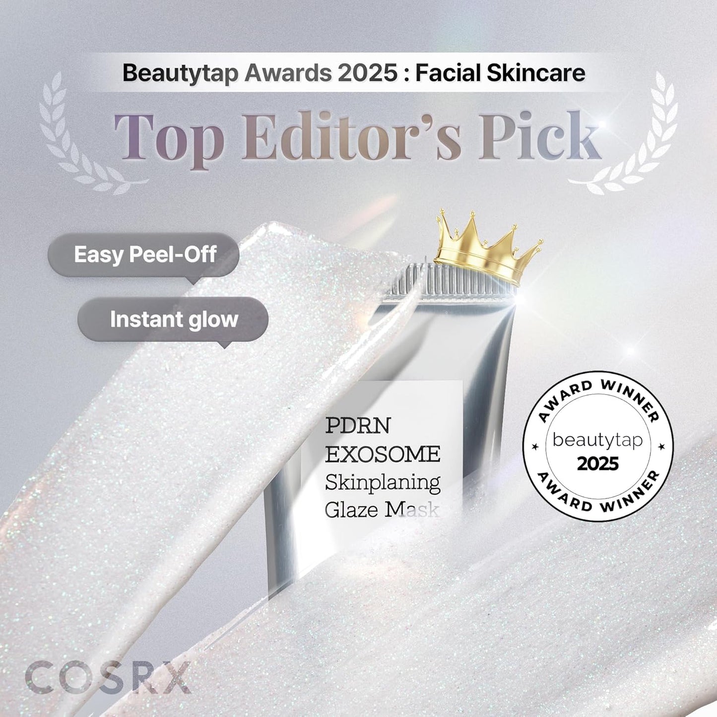 HotCOSRX PDRN EXOSOME Glaze Wrapping Mask with SALMON DNA PDRN, +123% Skin Hydration, Instant Glow, Easy Peel-Off Overnight Mask, Elasticity & Firmness Care, Korean Skin Care, 1.69 fl. Oz