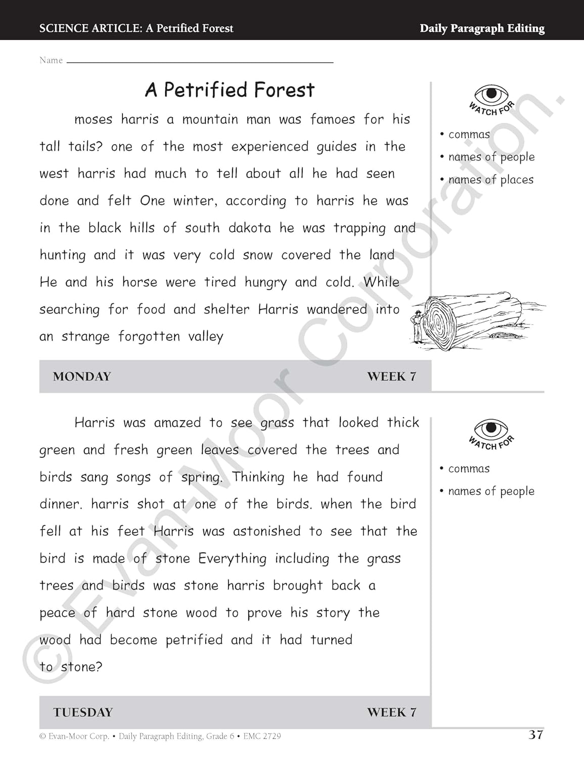 Hot Evan-Moor Daily Paragraph Editing, Grade 6 Teacher Edition