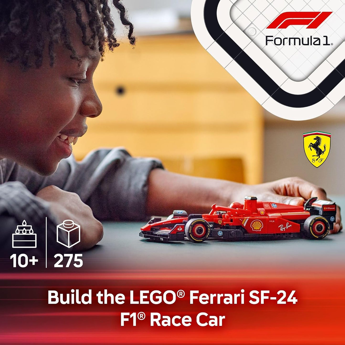 HotLEGO Speed Champions Ferrari SF-24 F1 Race Car Toys - Building Sets for Kids, Boys & Girls, Ages 10+ - Ferrari F1 Model Car Kits for Display or Play - Gift Ideas for Birthdays and Fans - 77242