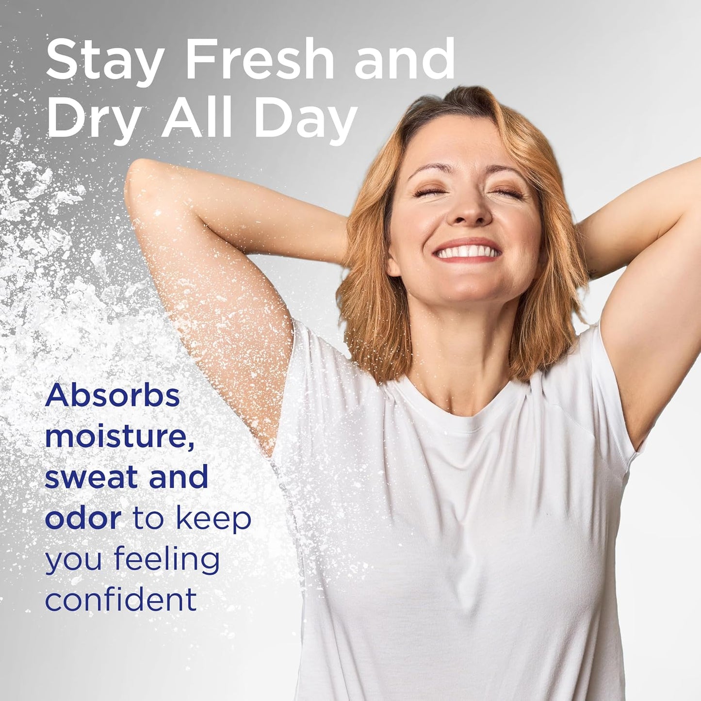 HotShower to Shower Morning Fresh Body Powder with Lavender for Men & Women, Talc Free, Sweat Absorbing, Prevents Chafing & Odor, Deodorizing All Over Body Powder for Long Lasting Freshness, 13 OZ