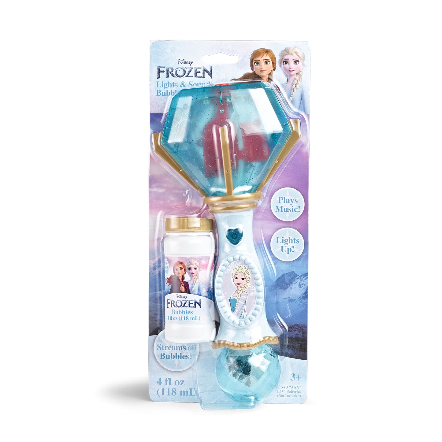Hot Little Kids Disney Minnie Mouse Light and Sound Musical Bubble Wand, Includes Bubble Solution, Multi (2051)