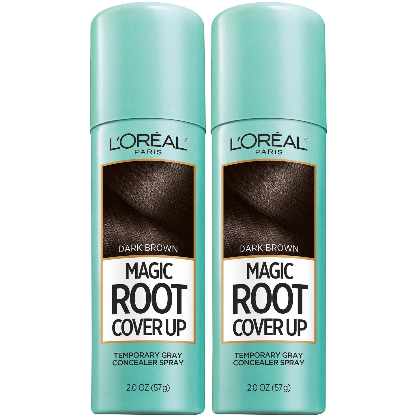 HotL'Oreal Paris Magic Root Cover Up Gray Hair Spray, 100% Gray Hair Coverage with Buildable, Lightweight, Transfer-Resistant, and Temporary Formula, Ammonia-Free, Dark Brown, 2 oz (2 Count)
