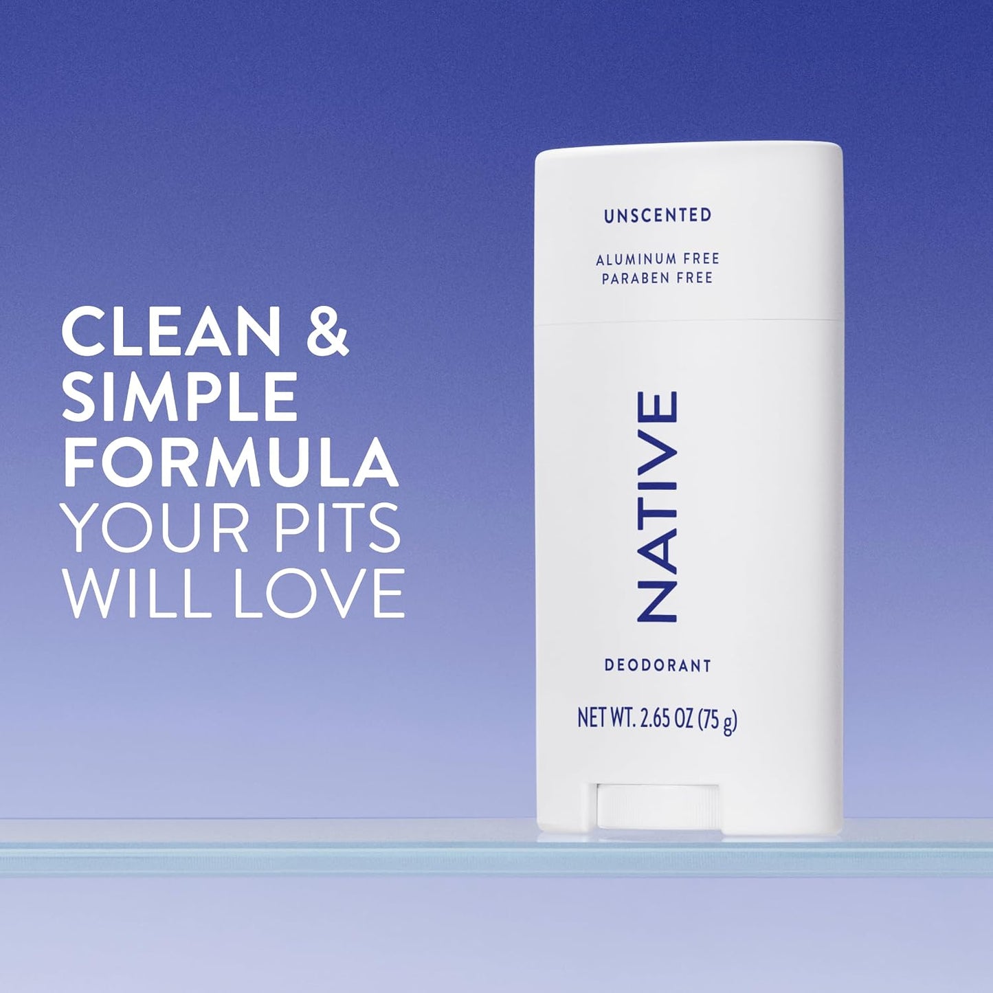 HotNative Deodorant Contains Naturally Derived Ingredients, 72 Hour Odor Control, Deodorant for Women and Men, Aluminum Free, Unscented 2.65oz