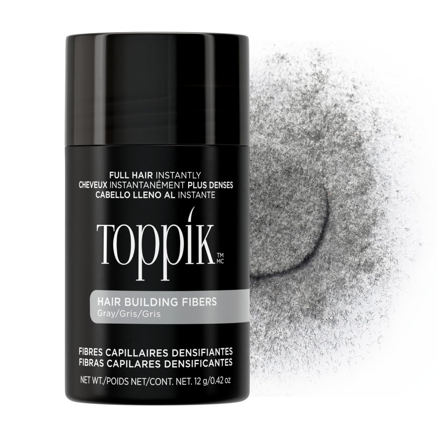 HotToppik Hair Building Fibers, Fill In Fine or Thinning Hair Instantly Thicker, Fuller Looking Hair 9 Shades,4 size options