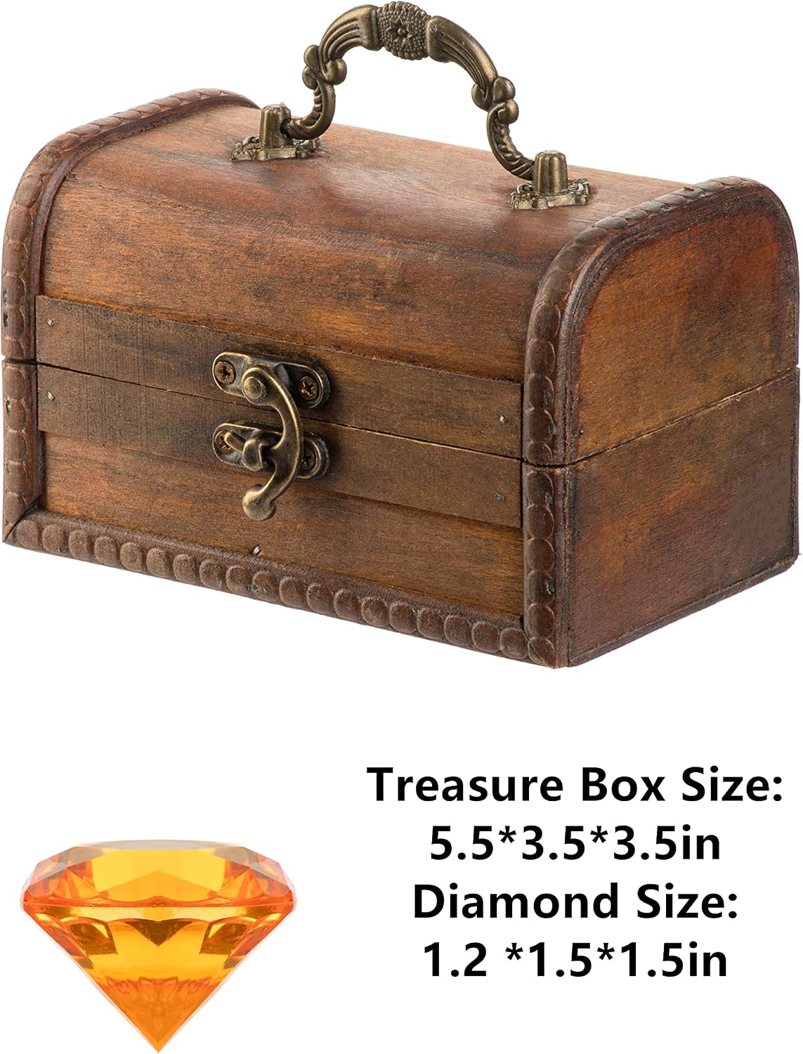Hot Diving Gem Pool Toy 15 Big Colorful Diamond Set with Big Treasure Chest Pirate Box Underwater Gem Diving Dive Throw Toy Set Swimming Training Gift Toy | With Treasure Chest, Underwater Treasure Hunt, Pool Games, Beach Play