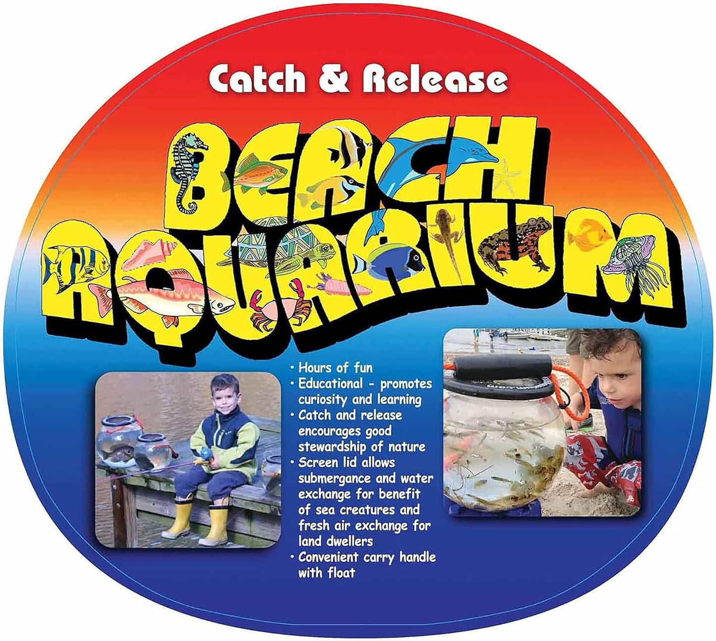 Hot Dry Branch Sports Design Catch and Release Beach Aquarium Kit , Clear