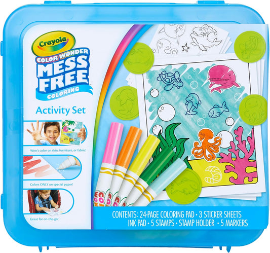 HotCrayola Color Wonder Mess Free Coloring Activity Set (30+ Pcs), Travel Art Kit, Gift for Kids & Toddlers, Ages 3+
