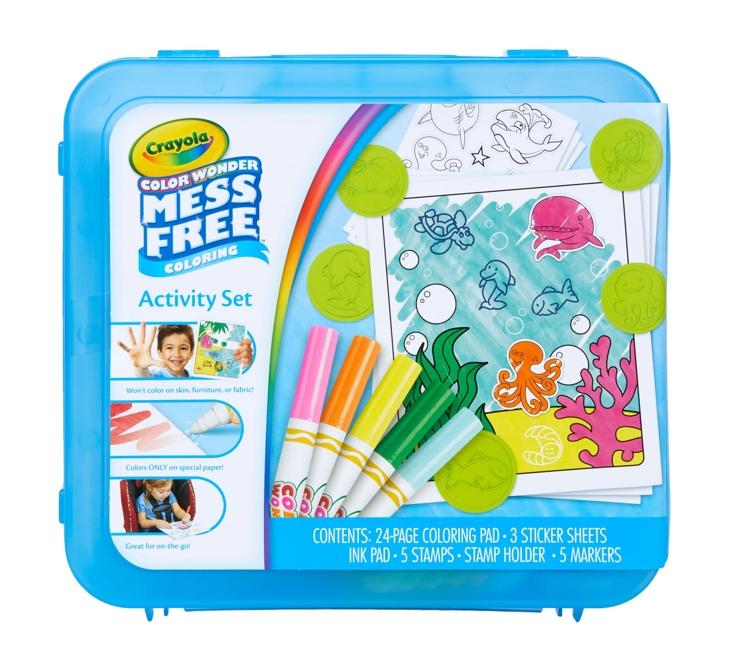 HotCrayola Color Wonder Mess Free Coloring Activity Set (30+ Pcs), Travel Art Kit, Gift for Kids & Toddlers, Ages 3+