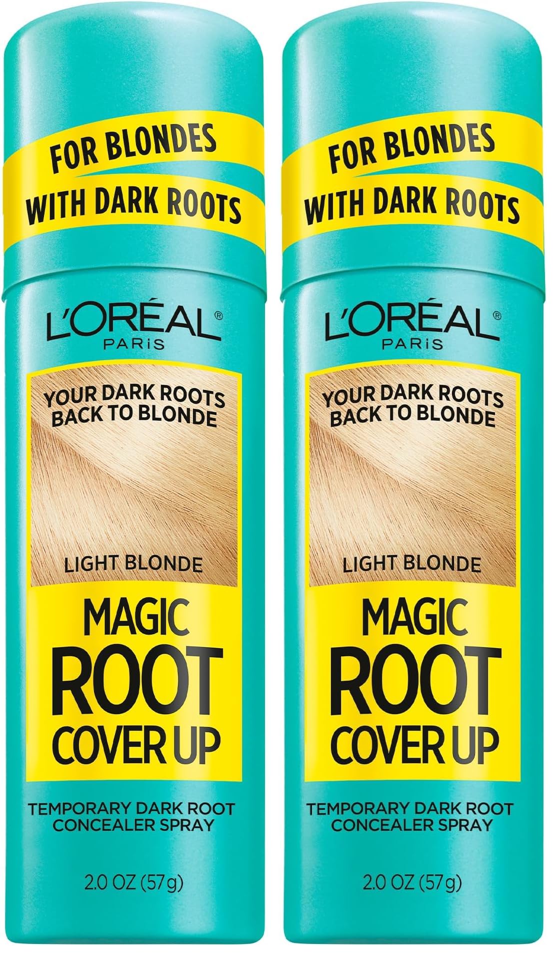 HotL'Oreal Paris Magic Root Cover Up Gray Hair Spray, 100% Gray Hair Coverage with Buildable, Lightweight, Transfer-Resistant, and Temporary Formula, Ammonia-Free, Dark Brown, 2 oz (2 Count)
