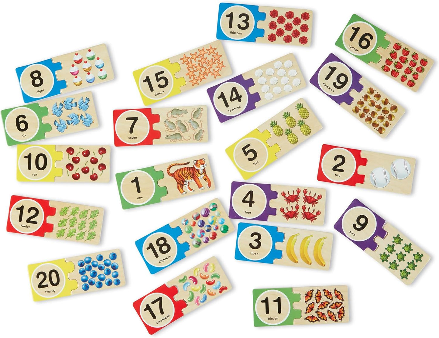 HotMelissa & Doug Self-Correcting Wooden Number Puzzles with Storage Box (40 pcs)