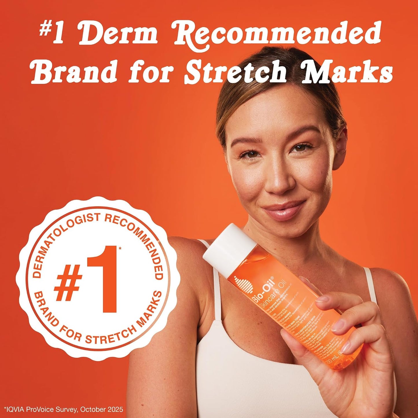 HotBio-Oil Skincare Body Oil Serum, Scars & Stretch Marks, 2 fl oz | Dermatologist Recommended, Vitamin E & A, Dry & Sensitive Skin, Non-Comedogenic, Face and Body, Scar Treatment