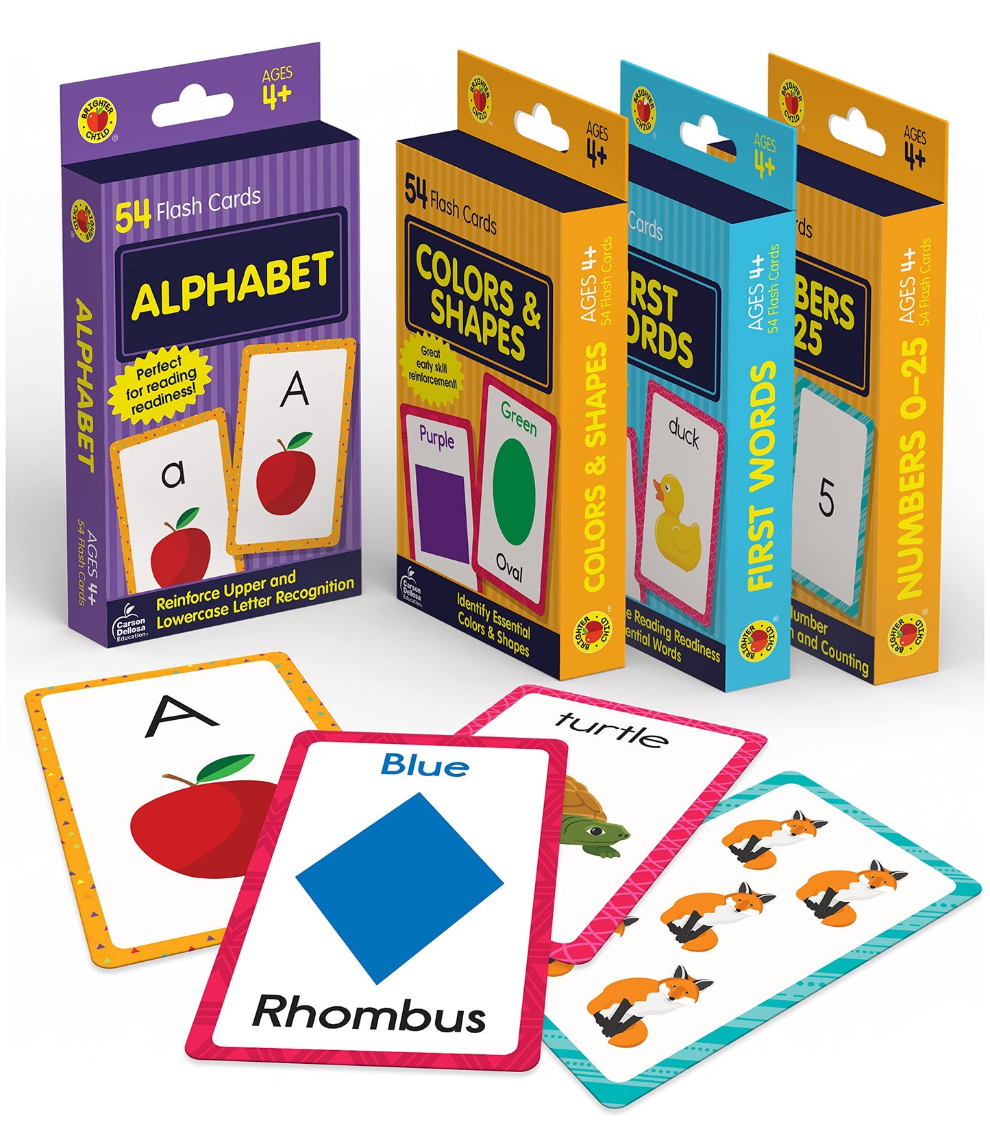 Hot Carson Dellosa Division, Fractions, and Multiplication Flash Cards, 3 Sets of Flashcards, Math Games for Kids 8-12, 3rd Grade Mathematics Practice and Up