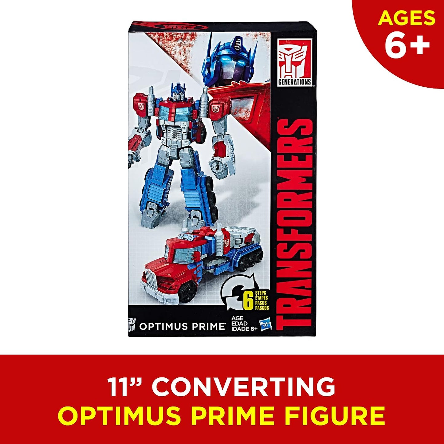 HotTransformers Toys Heroic Optimus Prime Action Figure - Timeless Large-Scale Figure, Changes into Toy Truck - Toys for Kids 6 and Up, 11-inch (Amazon Exclusive)