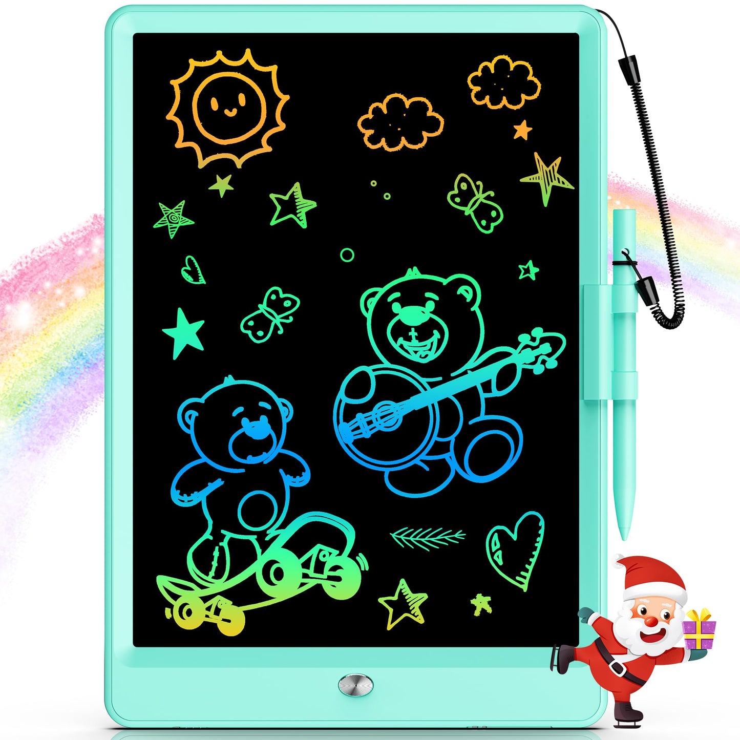 HotBravokids 10 Inch LCD Writing Tablet for 3-8 Year Olds - Electronic Drawing Pad and Doodle Board as Educational Birthday Gifts for Girls and Boys (Pink)