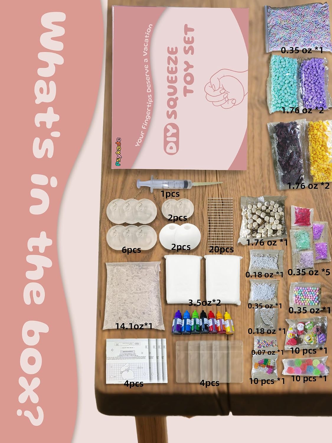 HotDIY Stress Ball Making Kit-Easy DIY- 10 TPR Skins, 13 Fillers, 14 oz Slime, 7 oz Clay, Create ASMR Anxiety Relief Toys, Handmade Squishy Stress Balls, Self-Care Gifts for Women, Crunchy Relaxing