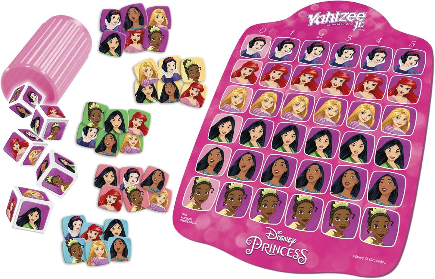 Hot Hasbro Gaming Yahtzee Jr.: Disney Princess Edition Board Game for Kids Ages 4 and Up, for 2-4 Players, Counting and Matching Game for Preschoolers (Amazon Exclusive)