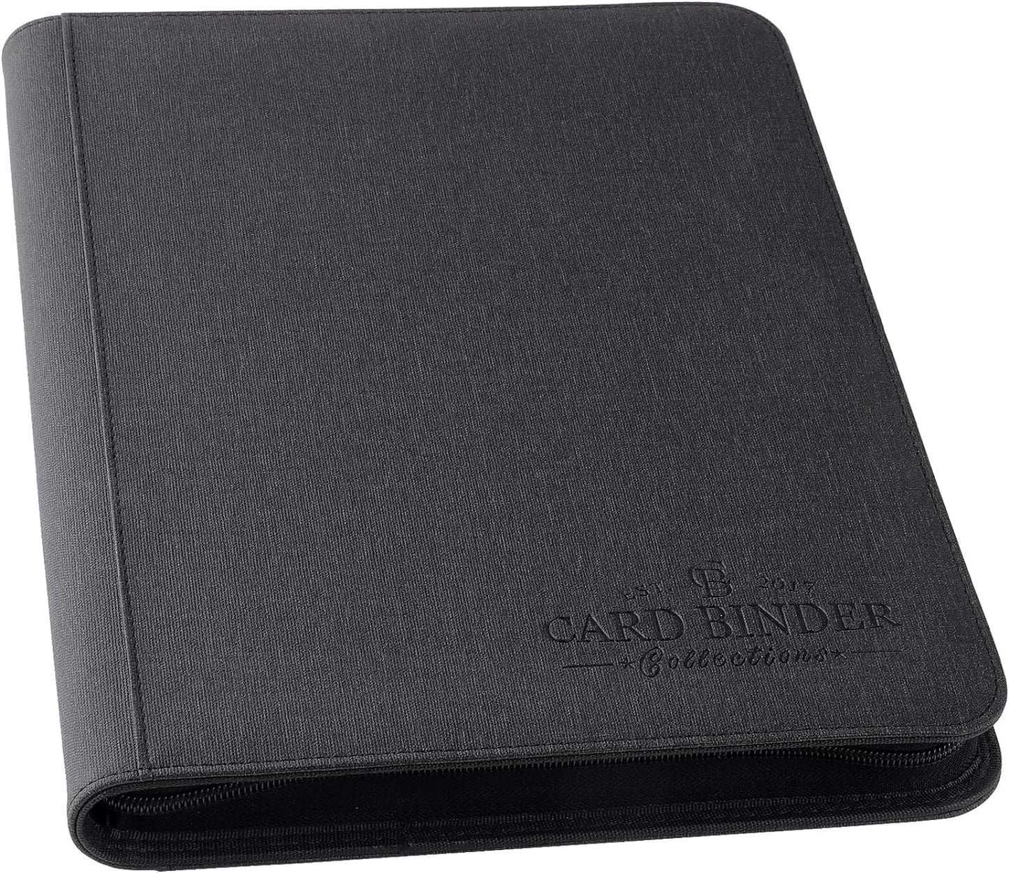 Hot 9 Pocket Card Binder, Premium Zip Trading Card Binder, 540 Double Sided Pocket PU Collection Binder, Collector Album, Card Folder for MTG, TCG, Sports Cards (Black)