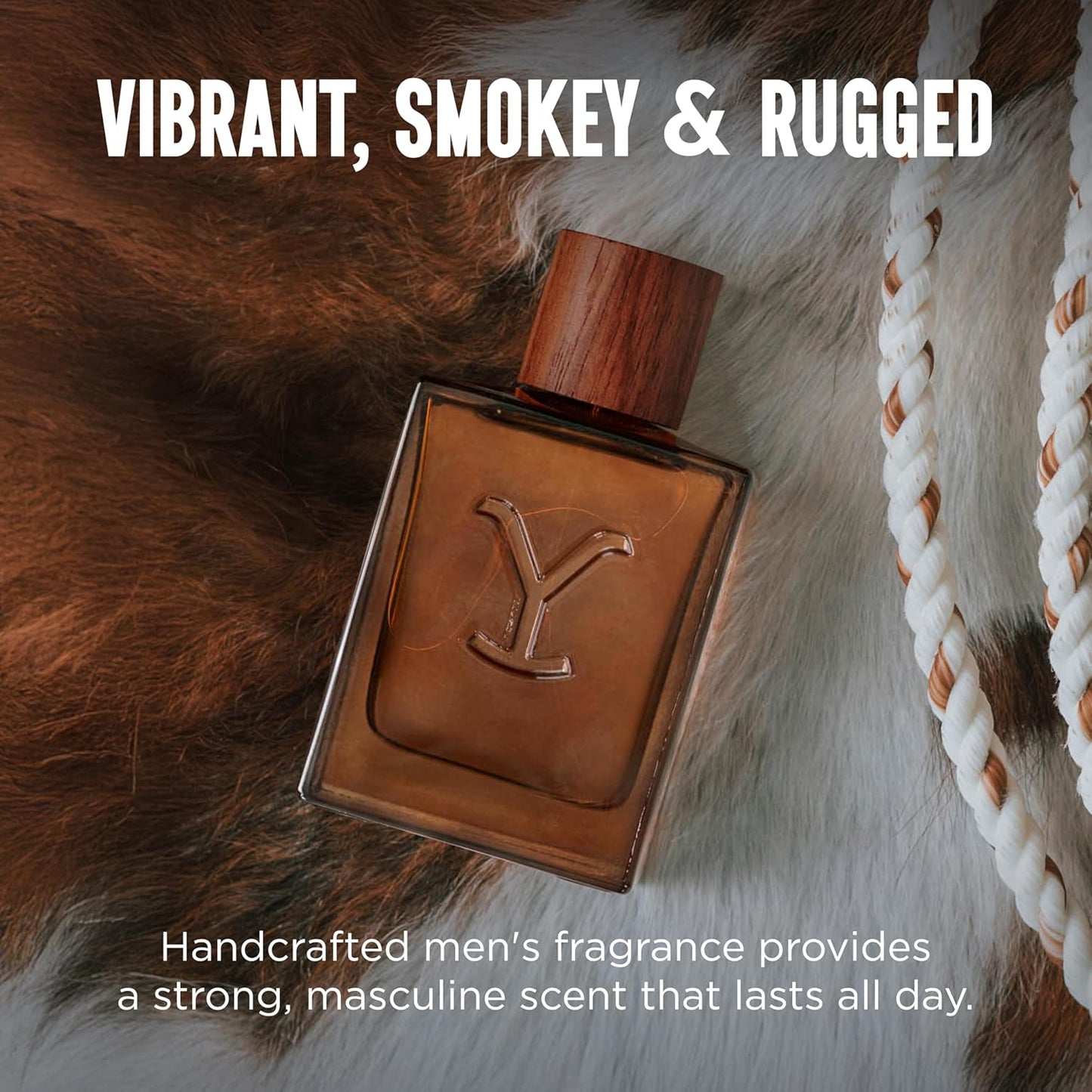 Hot Tru Western Yellowstone Ride Men’s Handcrafted Cologne Spray for Men, Raw Bergamot, Smoked Whiskey, Charred Vanilla & Rough‑Cut Tobacco, 3.4 fl oz (100 ml)