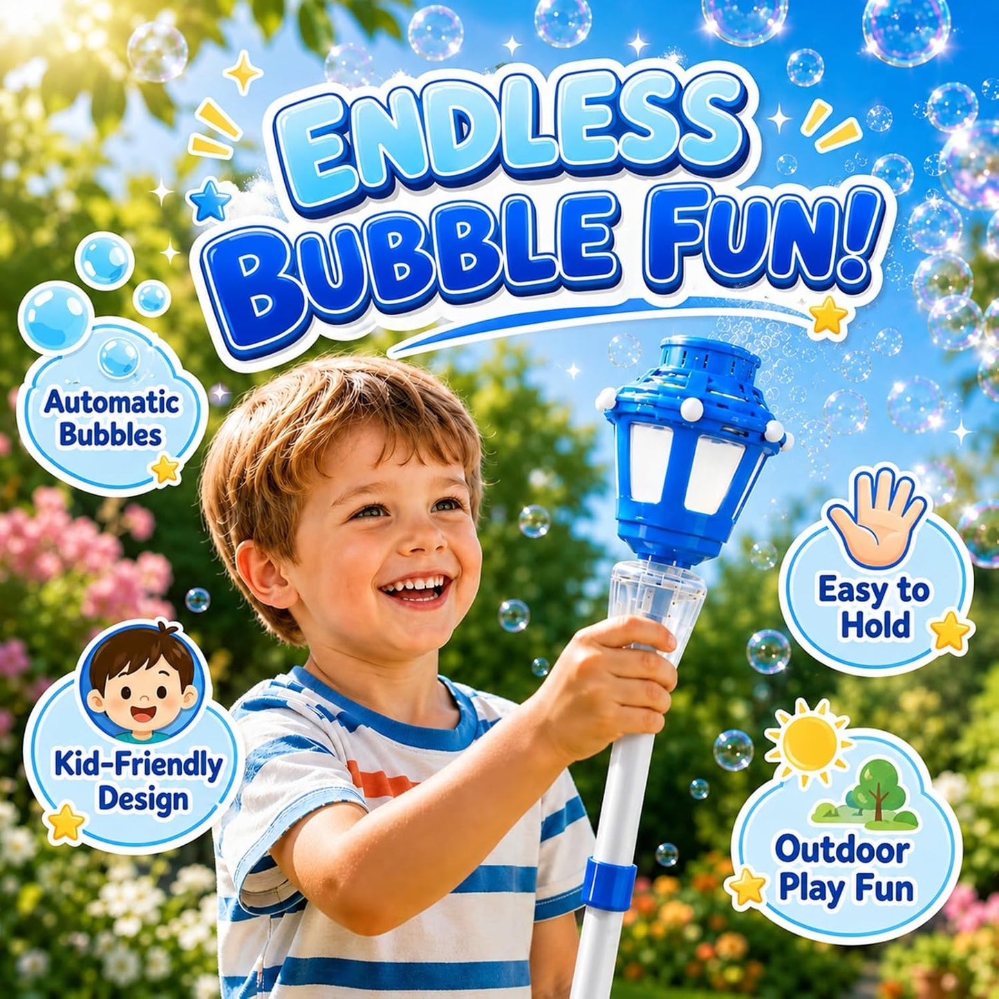 HotBubble Machine with Light for Outdoor, Automatic Bubbles Blower Maker for Kids & Adults, Bubble Blower and Wand Toy, Battery Bubbles Blower Machine for Wedding Birthday Party