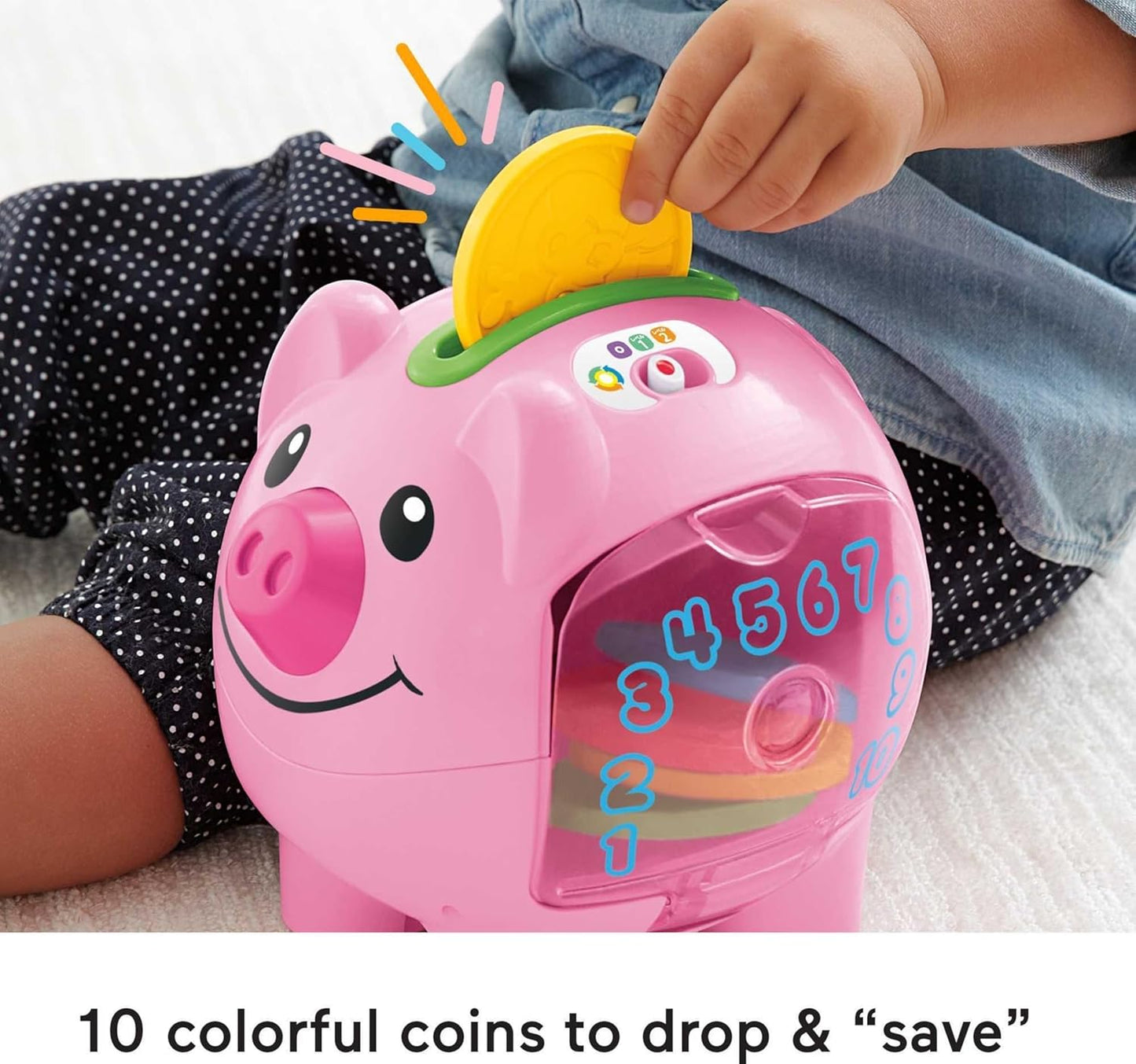 HotFisher-Price Baby & Toddler Toy Laugh & Learn Smart Stages Piggy Bank with Educational Songs & Phrases for Infants Ages 6+ Months (Amazon Exclusive)