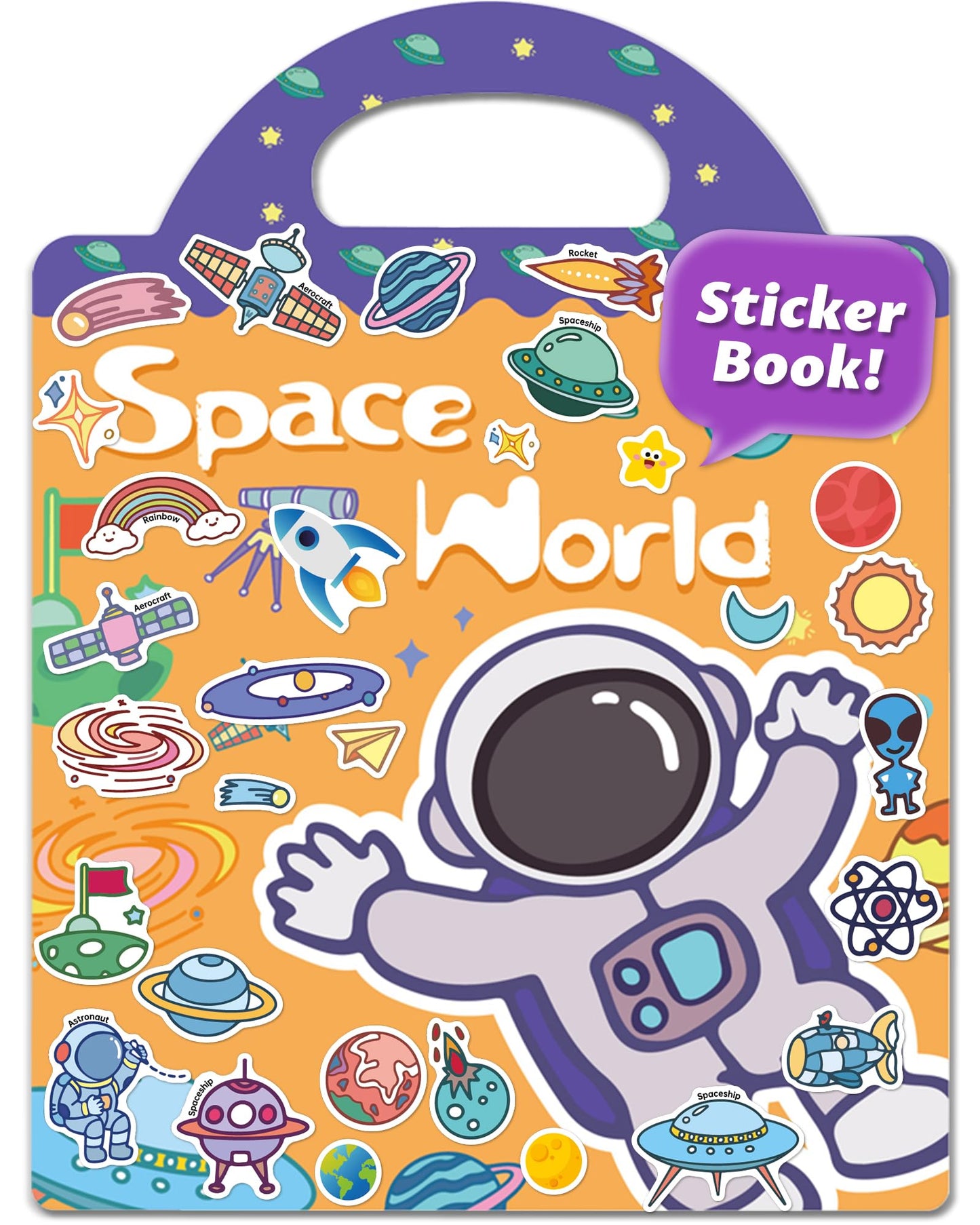 HotWalenced Reusable Sticker Book for Toddlers, Travel Stickers for Kids, Toddler Craft Activities Toys, Birthday Gifts for Boys & Girls