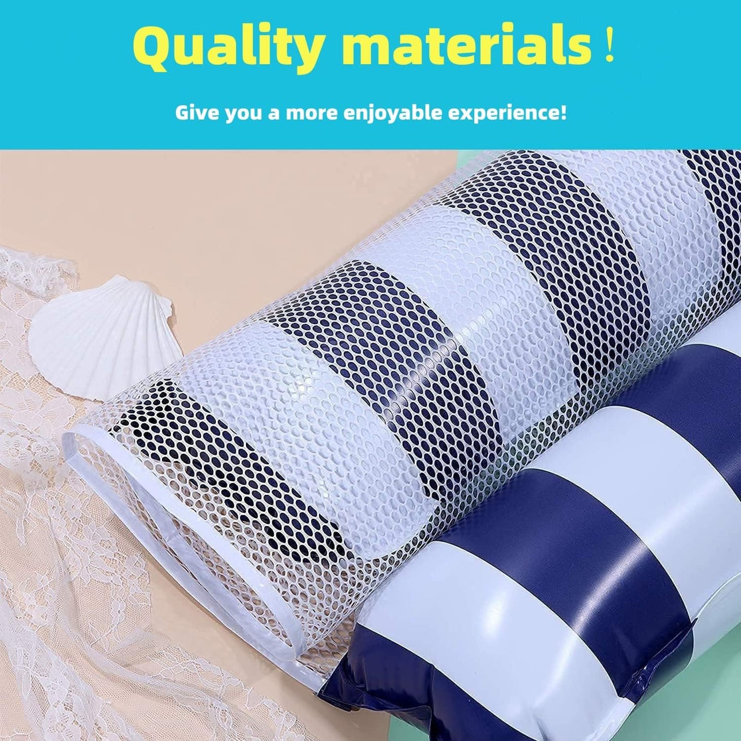 Hot4 Pack Upgrated XL Water Pool Floats, 4-in-1 (Hammock, Saddle, Lounge Chair, Drifter) Multi-Purpose Water Pool Float, Non-Stick PVC Material.