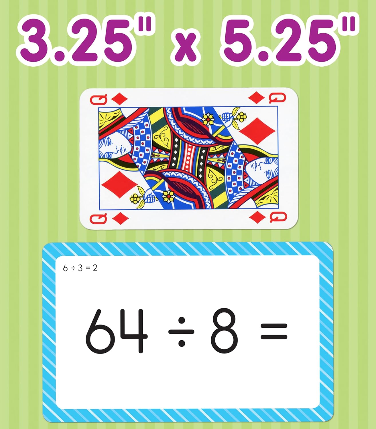 Hot Carson Dellosa Division, Fractions, and Multiplication Flash Cards, 3 Sets of Flashcards, Math Games for Kids 8-12, 3rd Grade Mathematics Practice and Up