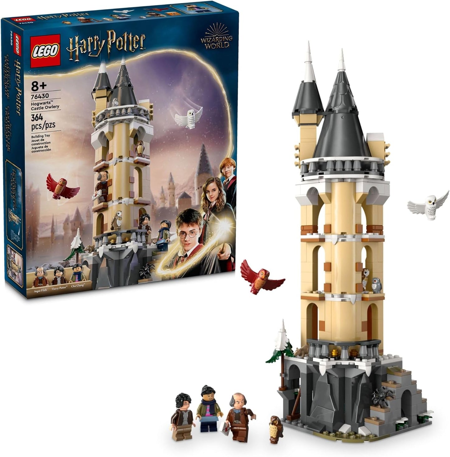 HotLEGO Harry Potter Hogwarts Castle Owlery Toy, Wizarding World Fantasy Toy for Girls and Boys, Harry Potter Castle Playset with 3 Characters, Birthday Gift Idea for Kids Ages 8 and Up, 76430