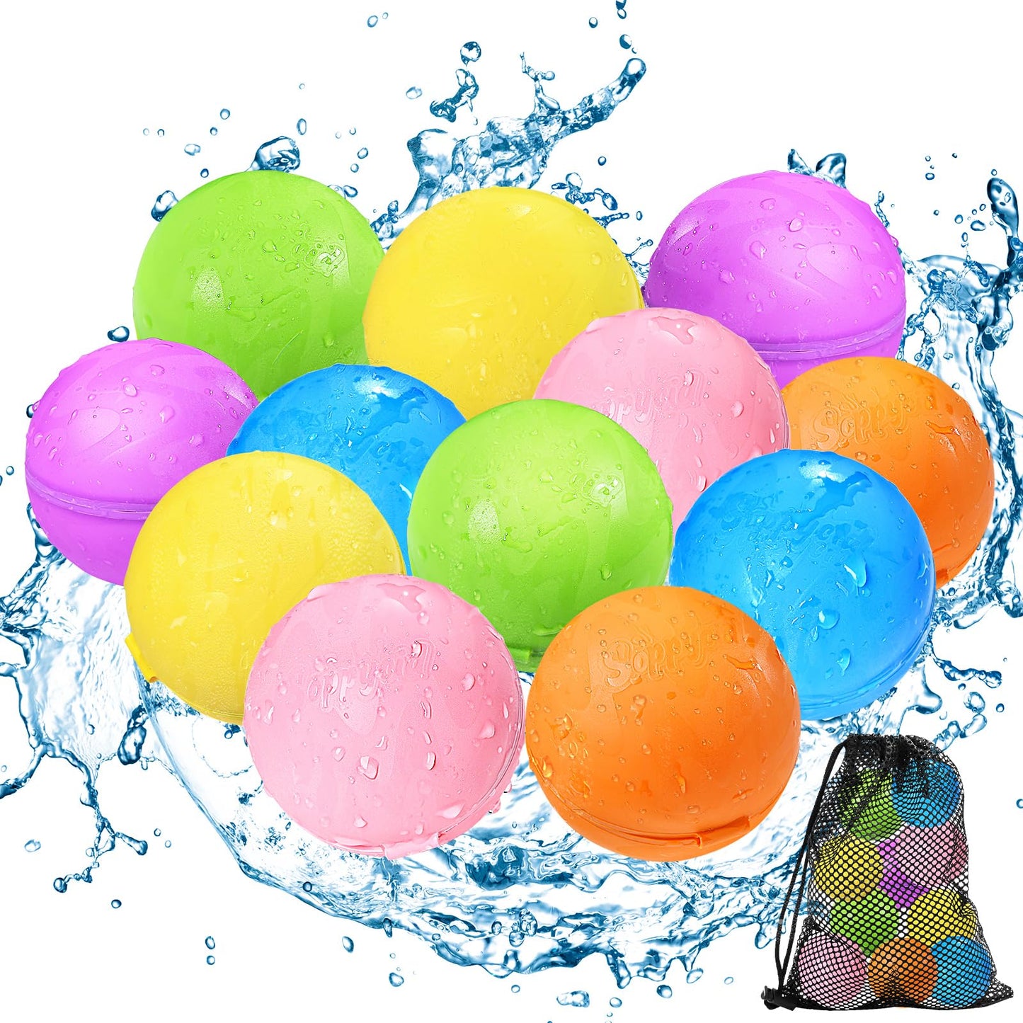 Hot Tlitlimom 16Pcs Reusable Water Bomb Balloons, Pool Beach Toys for Kids ages 3-12, Summer Toy Water Toy for and Girls, Outdoor Activities Water Games Toys Self Sealing Water Splash Ball for Fun