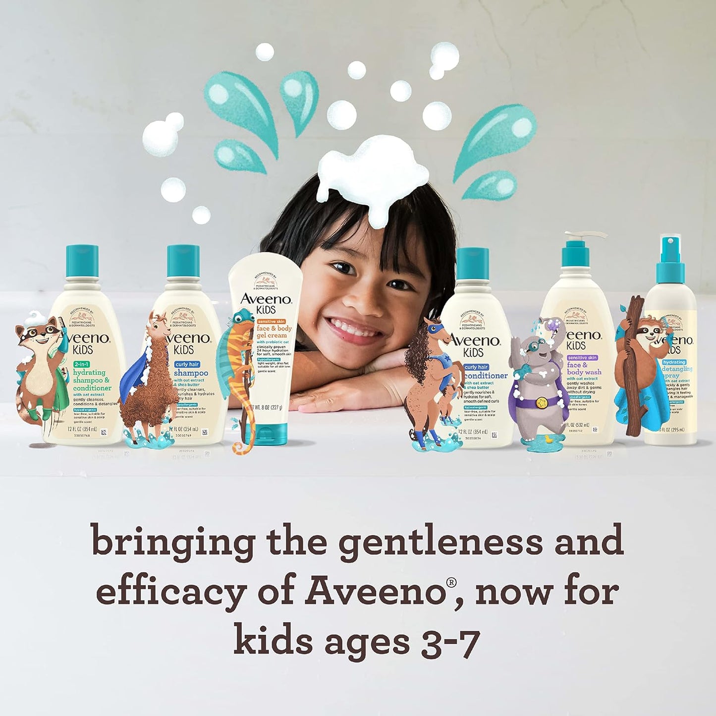 HotAveeno Kids Sensitive Skin Face and Body Wash with Oat Extract, Gently Washes Away Dirt and Germs Without Drying, Tear-Free, Hypoallergenic Kids Body Wash, 18 fl. oz, 2 Pack