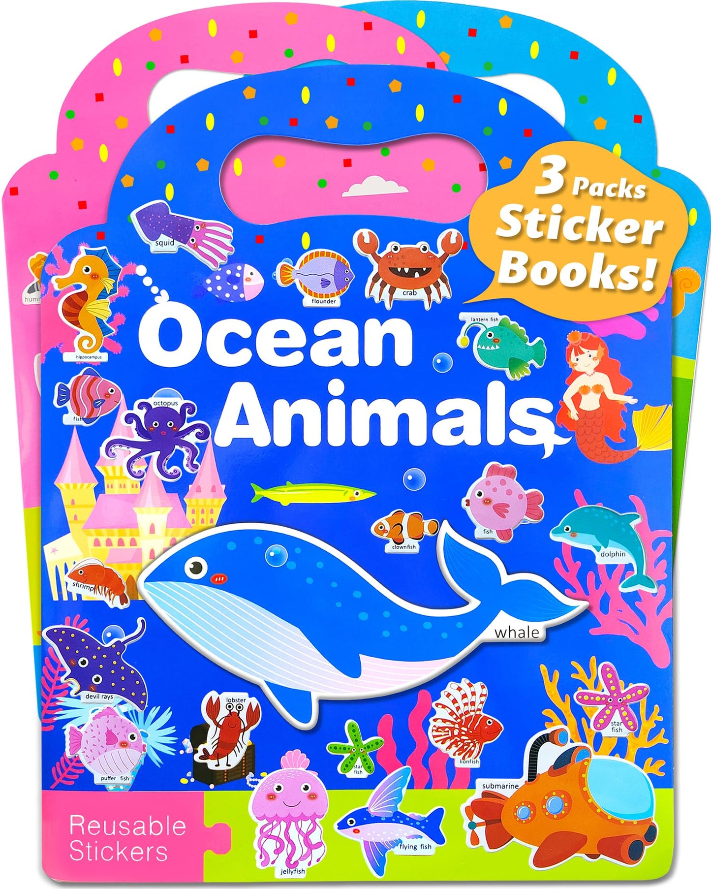 HotWalenced Reusable Sticker Book for Toddlers, Stickers for Kids, Toddler Sticker Book, Toddler Craft Activities, Toddler Travel Toys Boy Girl Birthday Gifts