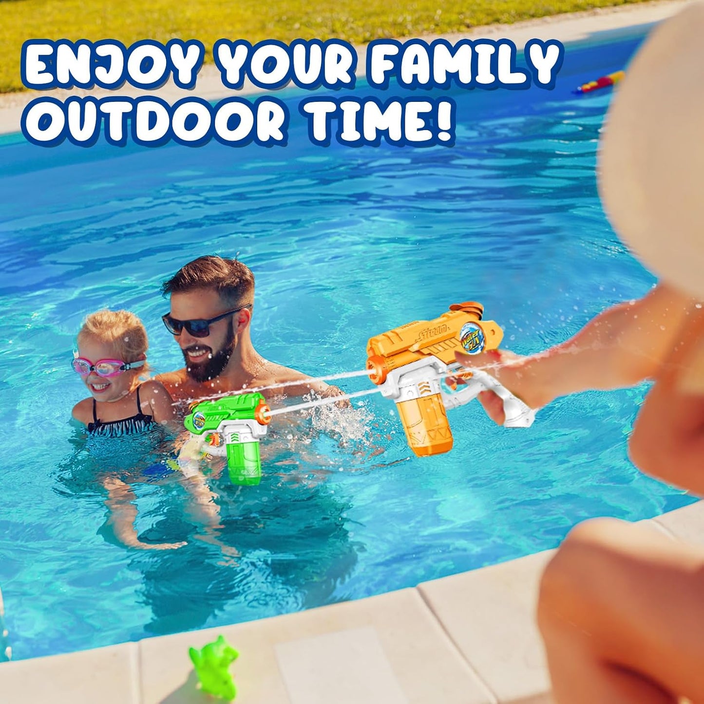 HotWater Guns for Kids Adults, 6 Pack Squirt Guns Soaker Blaster 220CC Capacity Long Range Super Water Gun Pistols for Boys Girls Toddlers Swimming Pool Water Toys (6)
