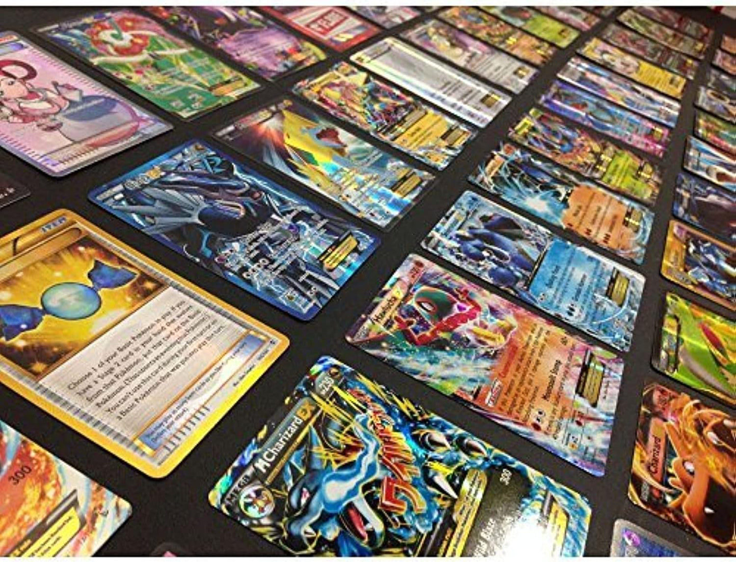 Hot Pokemon TCG : 100 Card LOT Rare, COM/UNC, Holo & Guaranteed EX, MEGA OR Full Art,