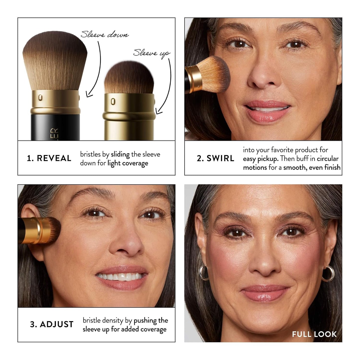 HotLAURA GELLER NEW YORK Cosmetic Professional Makeup Brushes - Cruelty-Free - 01 Retractable Airbrush Kabuki Brush