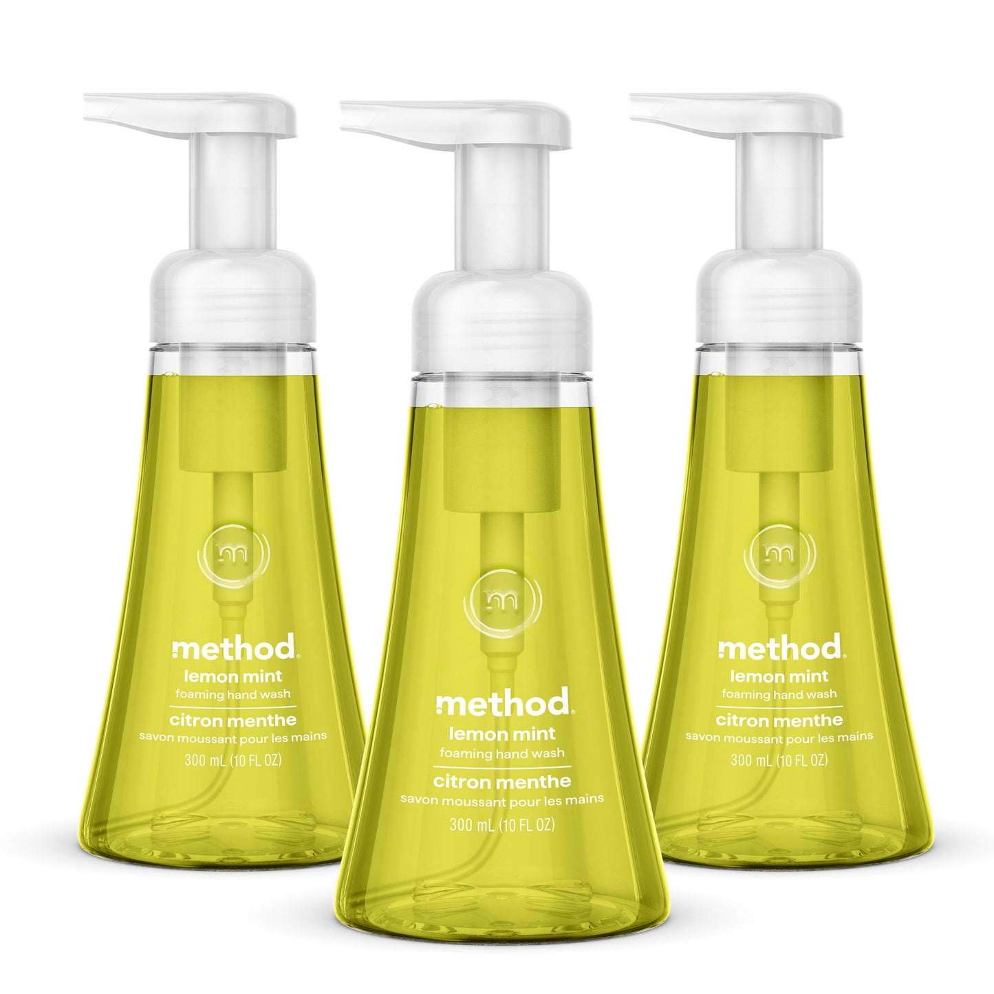 Hotmethod Foaming Hand Wash, Sweet Water - Leaves Hands Feeling Soft & Clean, for Bathroom & Kitchen, Notes of Dewy Lemon Leaf, Grapefruit & Star Jasmine, 10 fl oz, 3 pack