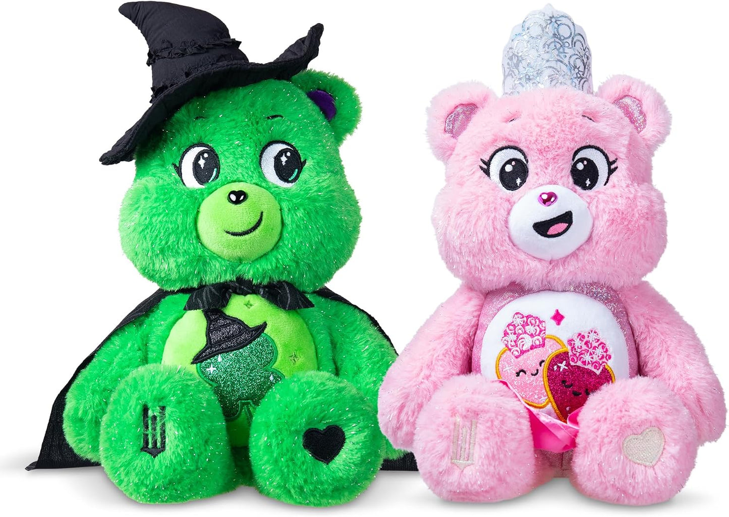 Hot Care Bears - Care Bears x Wicked 2-Pack - Love-a-Lot Bear as Glinda & Good Luck Bear as Elphaba