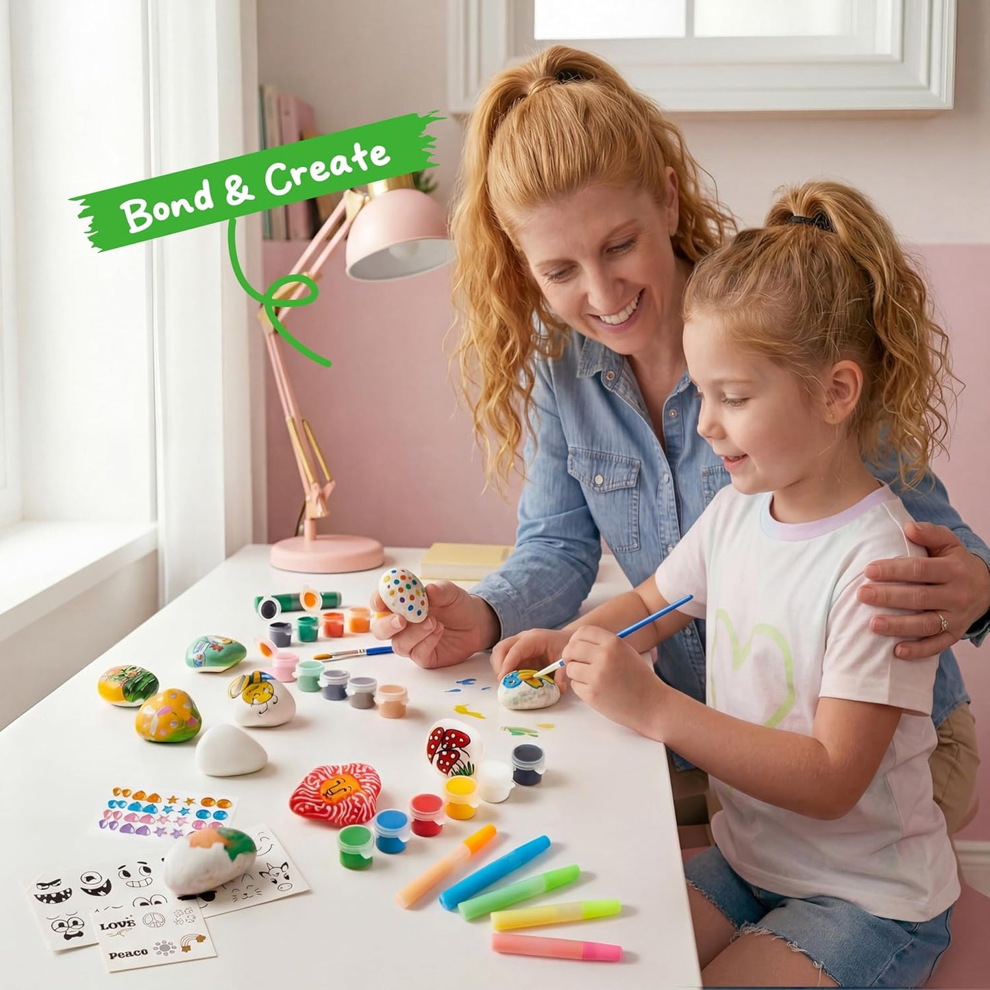 HotRock Painting Kit- Glow in The Dark Rock Kit, Arts and Crafts for Kids Ages 6-12, Art Supplies Toy, Kids Craft Paint Kits, Arts & Crafts for Boys Girls Birthday Party Gift Toy