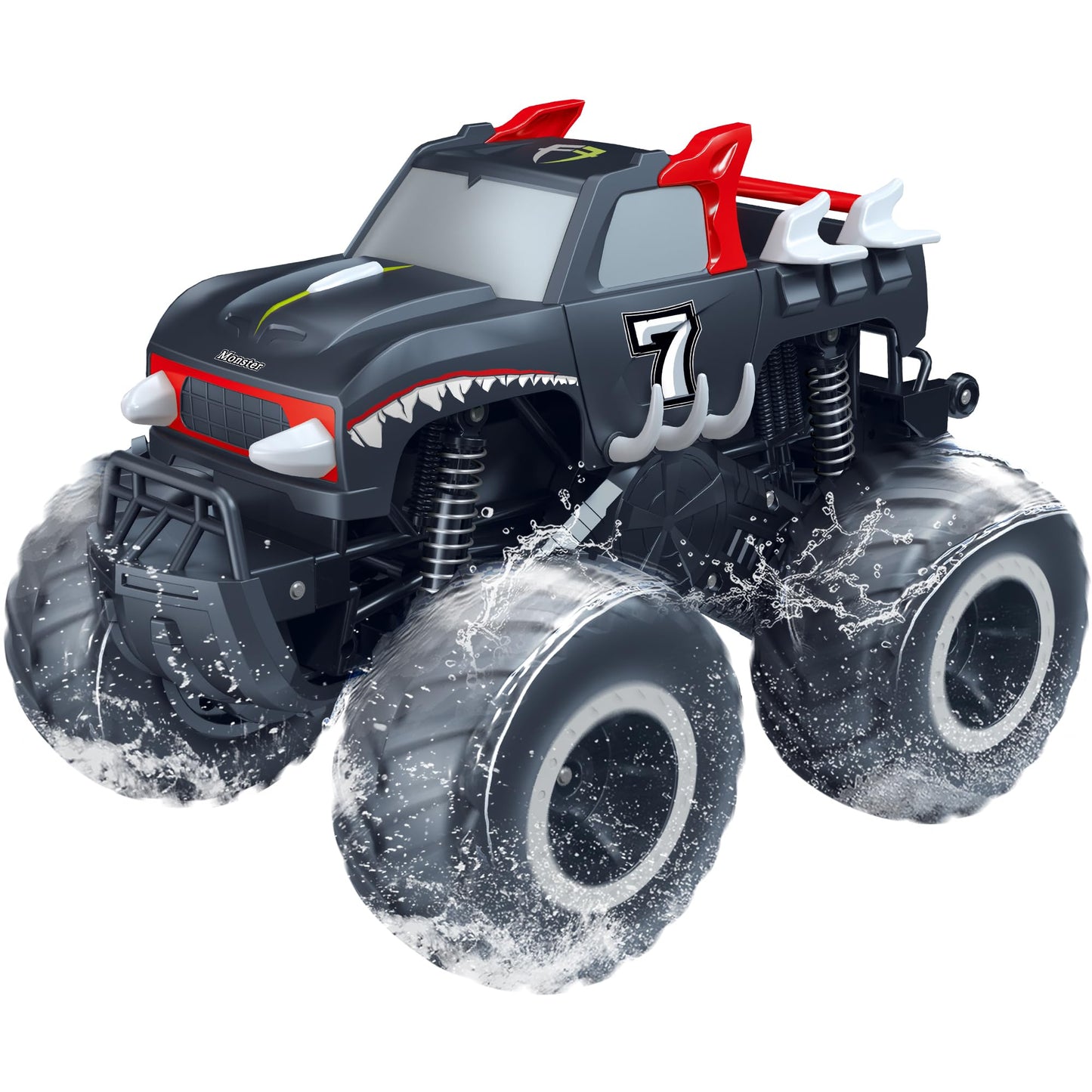 Hot Threeking 1:16 Amphibious Monster Truck All Terrain Remote Control Car Toys | Waterproof Durable 4WD Off-Road RC Crawler Cars Pick-Up Unique Toy Gifts for Boys Girls Ages 6-12